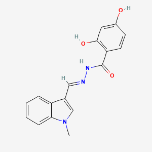 (E)-2,4-dihydroxy-N'-((1-methyl-1H-indol-3-yl)methylene)benzohydrazide