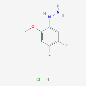 (4,5-Difluoro-2-methoxyphenyl)hydrazine;hydrochloride