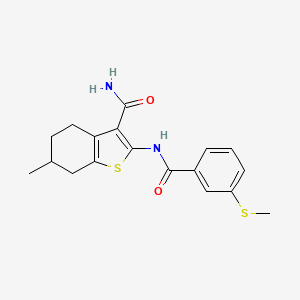 6-Methyl-2-(3-(methylthio)benzamido)-4,5,6,7-tetrahydrobenzo[b]thiophene-3-carboxamide