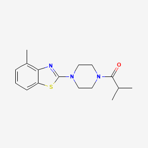 2-Methyl-1-(4-(4-methylbenzo[d]thiazol-2-yl)piperazin-1-yl)propan-1-one
