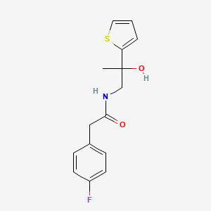 2-(4-fluorophenyl)-N-(2-hydroxy-2-(thiophen-2-yl)propyl)acetamide