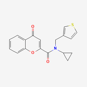 N-cyclopropyl-4-oxo-N-(thiophen-3-ylmethyl)-4H-chromene-2-carboxamide