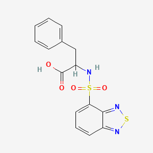 molecular formula C15H13N3O4S2 B2354486 2-[(2,1,3-Benzothiadiazol-4-ylsulfonyl)amino]-3-phenylpropanoic acid CAS No. 1396965-06-2