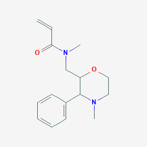molecular formula C16H22N2O2 B2354492 N-Methyl-N-[(4-methyl-3-phenylmorpholin-2-yl)methyl]prop-2-enamide CAS No. 2411317-95-6