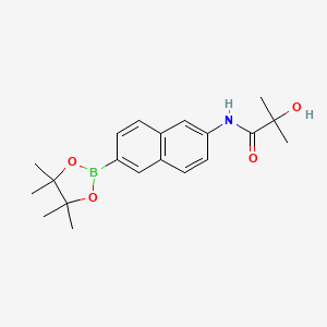 2-Hydroxy-2-methyl-n-[6-(tetramethyl-1,3,2-dioxaborolan-2-yl)naphthalen-2-yl]propanamide