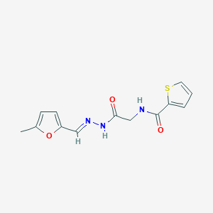 (E)-N-(2-(2-((5-methylfuran-2-yl)methylene)hydrazinyl)-2-oxoethyl)thiophene-2-carboxamide