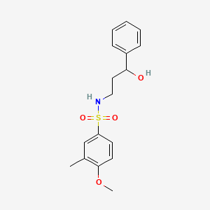 molecular formula C17H21NO4S B2354512 N-(3-hydroxy-3-phenylpropyl)-4-methoxy-3-methylbenzenesulfonamide CAS No. 1448126-46-2