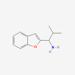 molecular formula C12H15NO B2354515 1-(1-Benzofuran-2-yl)-2-methylpropan-1-amine CAS No. 1038709-93-1