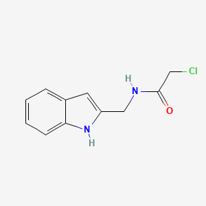 molecular formula C11H11ClN2O B2354517 2-氯-N-(1H-吲哚-2-基甲基)乙酰胺 CAS No. 2224514-23-0