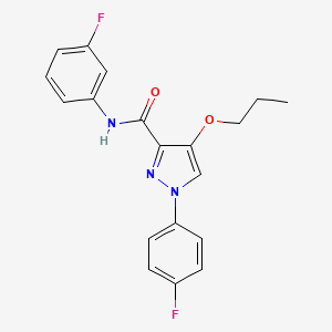molecular formula C19H17F2N3O2 B2354554 N-(3-fluorophenyl)-1-(4-fluorophenyl)-4-propoxy-1H-pyrazole-3-carboxamide CAS No. 1211840-29-7