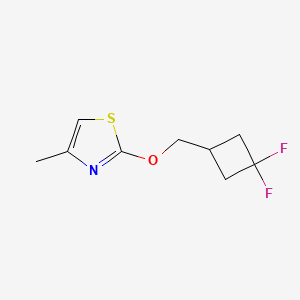 molecular formula C9H11F2NOS B2354555 2-[(3,3-Difluorocyclobutyl)methoxy]-4-methyl-1,3-thiazole CAS No. 2199276-40-7