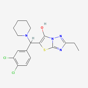 5-((3,4-Dichlorophenyl)(piperidin-1-yl)methyl)-2-ethylthiazolo[3,2-b][1,2,4]triazol-6-ol