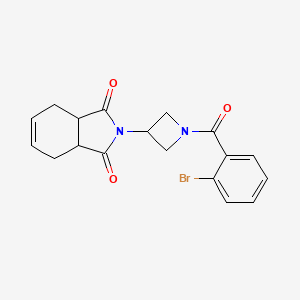 molecular formula C18H17BrN2O3 B2354569 2-(1-(2-溴苯甲酰)氮杂环丁-3-基)-3a,4,7,7a-四氢-1H-异吲哚-1,3(2H)-二酮 CAS No. 2034492-08-3