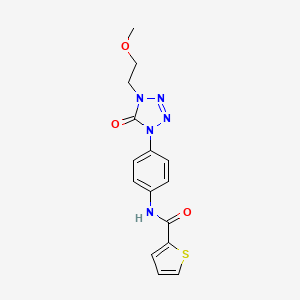 N-(4-(4-(2-methoxyethyl)-5-oxo-4,5-dihydro-1H-tetrazol-1-yl)phenyl)thiophene-2-carboxamide