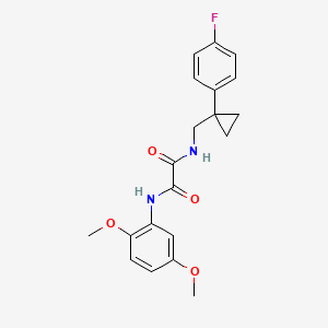 molecular formula C20H21FN2O4 B2354576 N1-(2,5-二甲氧基苯基)-N2-((1-(4-氟苯基)环丙基)甲基)草酰胺 CAS No. 1049362-11-9