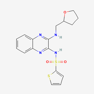 N-[3-(oxolan-2-ylmethylamino)quinoxalin-2-yl]thiophene-2-sulfonamide