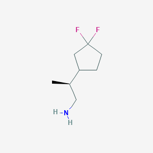 molecular formula C8H15F2N B2354610 (2S)-2-(3,3-Difluorocyclopentyl)propan-1-amine CAS No. 2248214-44-8