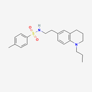 molecular formula C21H28N2O2S B2354613 4-methyl-N-(2-(1-propyl-1,2,3,4-tetrahydroquinolin-6-yl)ethyl)benzenesulfonamide CAS No. 955533-38-7