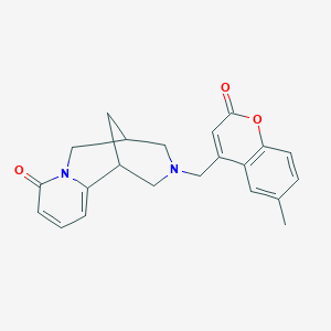 molecular formula C22H22N2O3 B2354617 3-((6-methyl-2-oxo-2H-chromen-4-yl)methyl)-3,4,5,6-tetrahydro-1H-1,5-methanopyrido[1,2-a][1,5]diazocin-8(2H)-one CAS No. 1040703-97-6