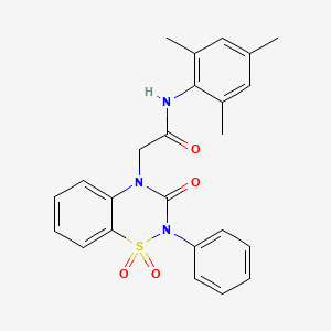 2-(1,1-dioxido-3-oxo-2-phenyl-2,3-dihydro-4H-1,2,4-benzothiadiazin-4-yl)-N-mesitylacetamide