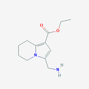 Ethyl 3-(aminomethyl)-5,6,7,8-tetrahydroindolizine-1-carboxylate