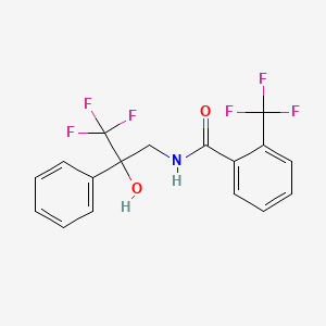 molecular formula C17H13F6NO2 B2354645 N-(3,3,3-trifluoro-2-hydroxy-2-phenylpropyl)-2-(trifluoromethyl)benzamide CAS No. 1351648-58-2