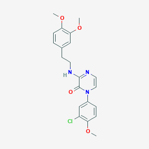 1-(3-chloro-4-methoxyphenyl)-3-((3,4-dimethoxyphenethyl)amino)pyrazin-2(1H)-one