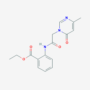 ethyl 2-(2-(4-methyl-6-oxopyrimidin-1(6H)-yl)acetamido)benzoate