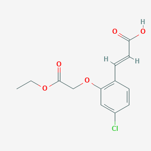 (2E)-3-[4-Chloro-2-(2-ethoxy-2-oxoethoxy)phenyl]acrylic acid
