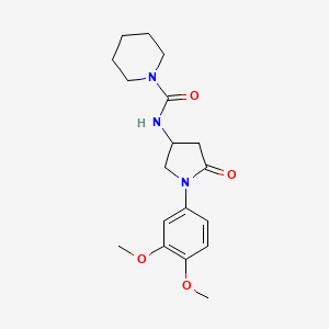 N-(1-(3,4-dimethoxyphenyl)-5-oxopyrrolidin-3-yl)piperidine-1-carboxamide