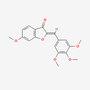 molecular formula C19H18O6 B2354668 (Z)-6-methoxy-2-(3,4,5-trimethoxybenzylidene)benzofuran-3(2H)-one CAS No. 858764-56-4