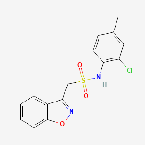 1-(1,2-benzoxazol-3-yl)-N-(2-chloro-4-methylphenyl)methanesulfonamide