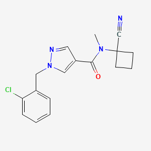 1-[(2-chlorophenyl)methyl]-N-(1-cyanocyclobutyl)-N-methyl-1H-pyrazole-4-carboxamide