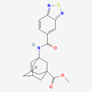 molecular formula C19H21N3O3S B2354700 (1r,3s,5R,7S)-3-(benzo[c][1,2,5]thiadiazole-5-carboxamido)adamantane-1-carboxylate de méthyle CAS No. 1206994-84-4