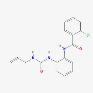molecular formula C17H16ClN3O2 B2354706 N-(2-(3-烯丙基脲基)苯基)-2-氯苯甲酰胺 CAS No. 1203232-70-5