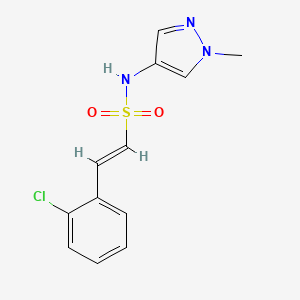 molecular formula C12H12ClN3O2S B2354712 (E)-2-(2-Chlorophenyl)-N-(1-methylpyrazol-4-YL)ethenesulfonamide CAS No. 1385619-61-3