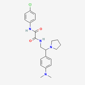 molecular formula C22H27ClN4O2 B2354720 N1-(4-氯苯基)-N2-(2-(4-(二甲氨基)苯基)-2-(吡咯烷-1-基)乙基)草酰胺 CAS No. 900005-72-3