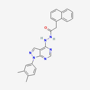 N'-(1-(3,4-dimethylphenyl)-1H-pyrazolo[3,4-d]pyrimidin-4-yl)-2-(naphthalen-1-yl)acetohydrazide