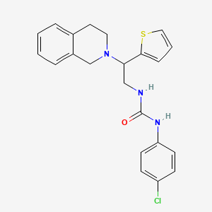 1-(4-chlorophenyl)-3-(2-(3,4-dihydroisoquinolin-2(1H)-yl)-2-(thiophen-2-yl)ethyl)urea