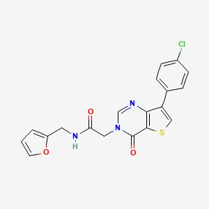 2-[7-(4-chlorophenyl)-4-oxothieno[3,2-d]pyrimidin-3(4H)-yl]-N-(2-furylmethyl)acetamide