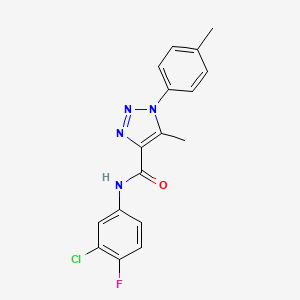 N-(3-chloro-4-fluorophenyl)-5-methyl-1-(4-methylphenyl)-1H-1,2,3-triazole-4-carboxamide