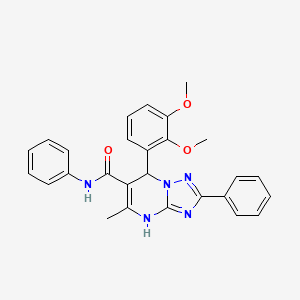 molecular formula C27H25N5O3 B2354751 7-(2,3-dimethoxyphenyl)-5-methyl-N,2-diphenyl-4,7-dihydro-[1,2,4]triazolo[1,5-a]pyrimidine-6-carboxamide CAS No. 537000-71-8