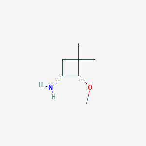 molecular formula C7H15NO B2354752 2-甲氧基-3,3-二甲基环丁-1-胺 CAS No. 2309456-64-0