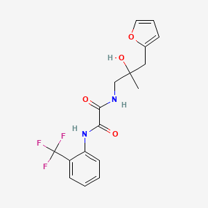 molecular formula C17H17F3N2O4 B2354759 N1-(3-(furan-2-yl)-2-hydroxy-2-methylpropyl)-N2-(2-(trifluoromethyl)phenyl)oxalamide CAS No. 1798523-66-6