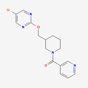 [3-[(5-Bromopyrimidin-2-yl)oxymethyl]piperidin-1-yl]-pyridin-3-ylmethanone