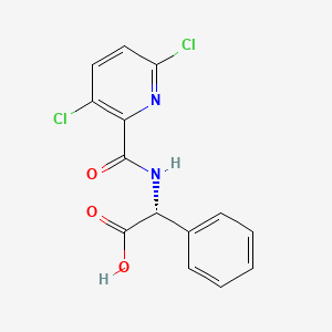 molecular formula C14H10Cl2N2O3 B2354763 (2R)-2-[(3,6-dichloropyridin-2-yl)formamido]-2-phenylacetic acid CAS No. 1575629-65-0
