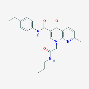 N-(4-ethylphenyl)-7-methyl-4-oxo-1-(2-oxo-2-(propylamino)ethyl)-1,4-dihydro-1,8-naphthyridine-3-carboxamide