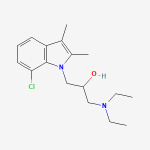 molecular formula C17H25ClN2O B2354775 1-(7-氯-2,3-二甲基-1H-吲哚-1-基)-3-(二乙氨基)丙烷-2-醇 CAS No. 942870-16-8