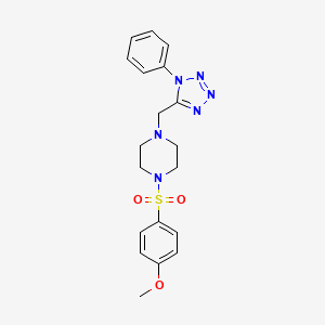 1-((4-methoxyphenyl)sulfonyl)-4-((1-phenyl-1H-tetrazol-5-yl)methyl)piperazine