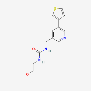 1-(2-Methoxyethyl)-3-((5-(thiophen-3-yl)pyridin-3-yl)methyl)urea